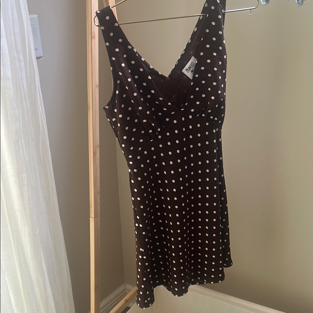 Princess Polly Black and White Polka Dot Mini Sundress